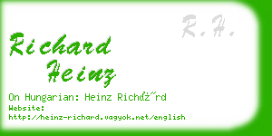 richard heinz business card